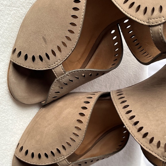 Klub Nico Mallia Open Toe Cut out Pumps Dress High Heel Booties - Nubuck - 7 sz - Picture 3 of 11